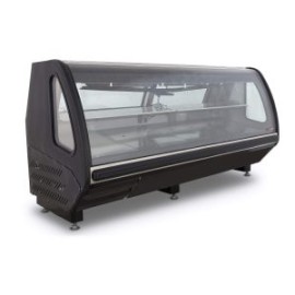 VITRINA CARNICERA VIDRIO RECTO NEGRA VCA200 N