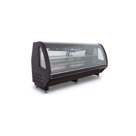 VITRINA CARNICERA VIDRIO RECTO NEGRA VCA200 N