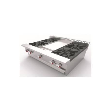 Parrilla de 4 quemadores y plancha CG-40P de My Store -