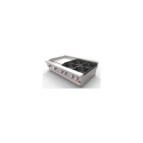 Parrilla de 4 quemadores y plancha CG-40PD de My Store -