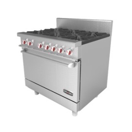 Estufa con 6 quemadores y horno CG-61