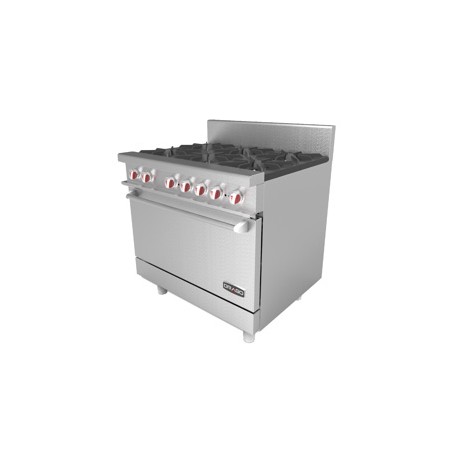 Estufa con 6 quemadores y horno CG-61